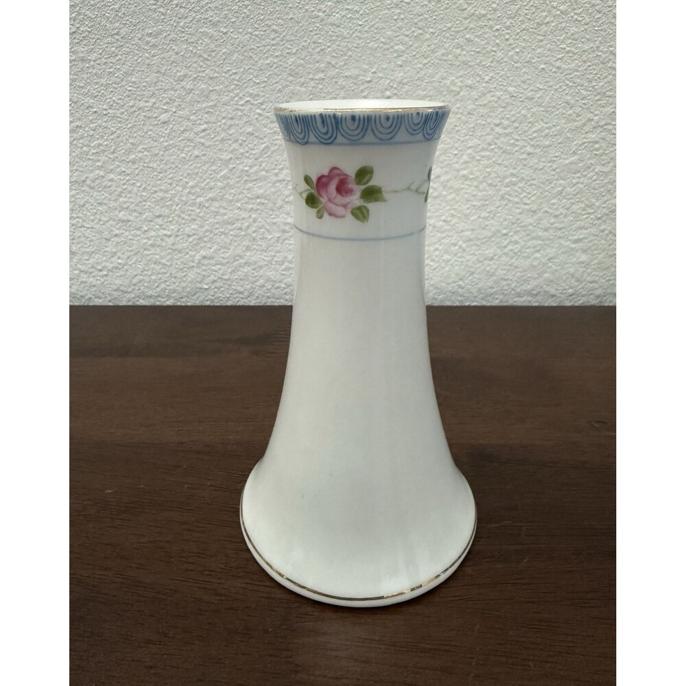 Antique Nippon Porcelain Hand Painted Hatpin Holder Bud Vase Victorian Vanity